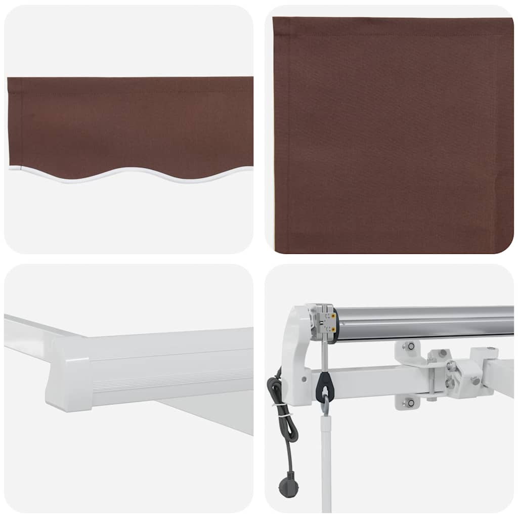 Tenda da Sole Retrattile Automatica Marrone 450x300 cm | homemem39