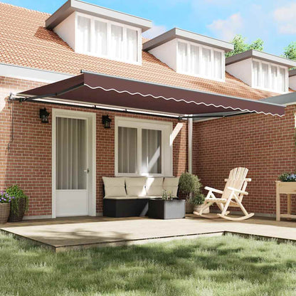 Tenda da Sole Retrattile Automatica Marrone 450x300 cm | homemem39
