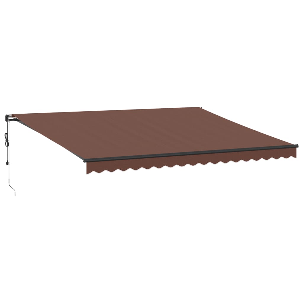 Tenda da Sole Retrattile Automatica con LED Marrone 450x300 cm - homemem39