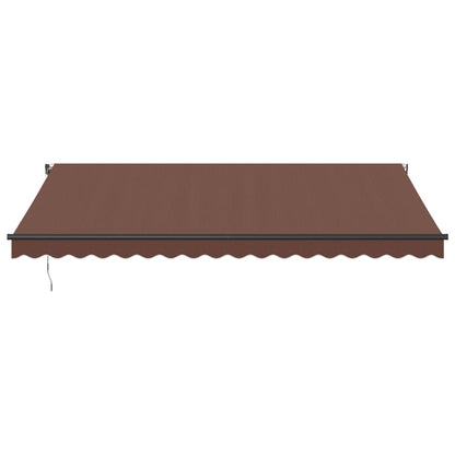 Tenda da Sole Retrattile Automatica con LED Marrone 450x300 cm - homemem39