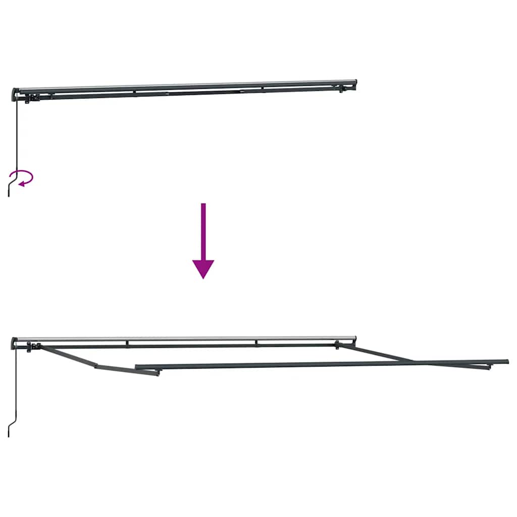Tenda Sole Retrattile Manuale 500x300 cm Marrone | homemem39