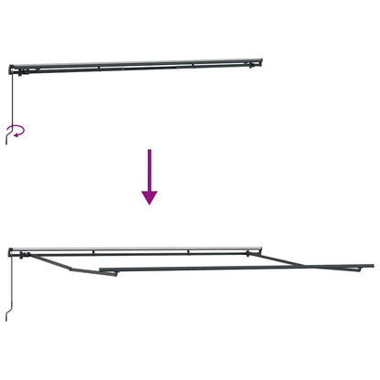 Tenda Sole Retrattile Manuale 500x300 cm Marrone | homemem39