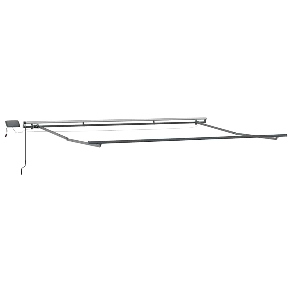 Tenda da Sole Retrattile Manuale con LED Marrone 500x300 cm | homemem39