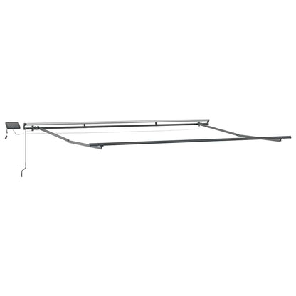 Tenda da Sole Retrattile Manuale con LED Marrone 500x300 cm | homemem39
