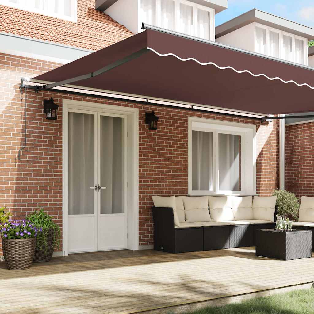 Tenda da Sole Retrattile Automatica Marrone 500x300 cm | homemem39