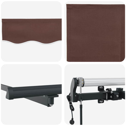 Tenda da Sole Retrattile Automatica Marrone 500x300 cm | homemem39