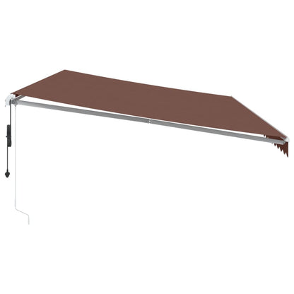 Tenda da Sole Retrattile Automatica Marrone 600x300 cm - homemem39