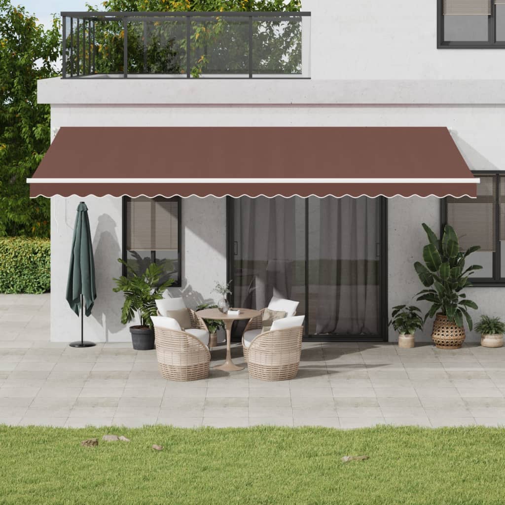 Tenda da Sole Retrattile Automatica Marrone 600x300 cm - homemem39