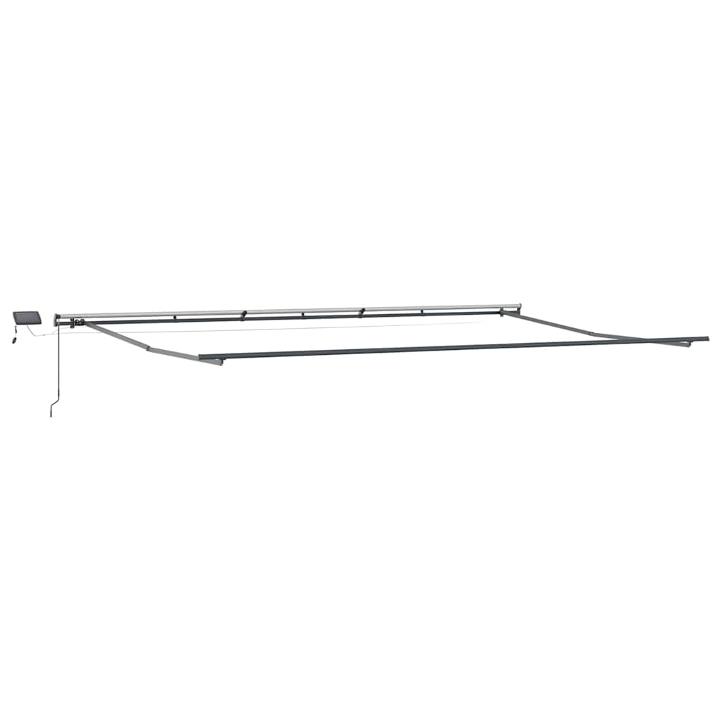 Tenda da Sole Retrattile Manuale con LED Marrone 600x300 cm | homemem39