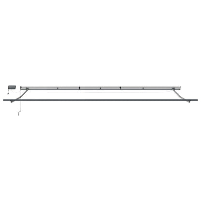 Tenda da Sole Retrattile Manuale con LED Marrone 600x300 cm | homemem39