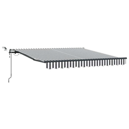 Tenda Retrattile Automatica LED Antracite e Bianco 300x250 cm | homemem39