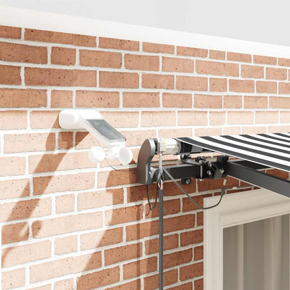 Tenda Retrattile Automatica LED Antracite e Bianco 300x250 cm | homemem39