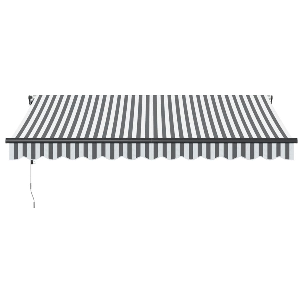 Tenda Retrattile Automatica LED Antracite e Bianco 350x250 cm