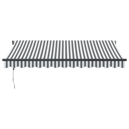 Tenda Retrattile Automatica LED Antracite e Bianco 350x250 cm