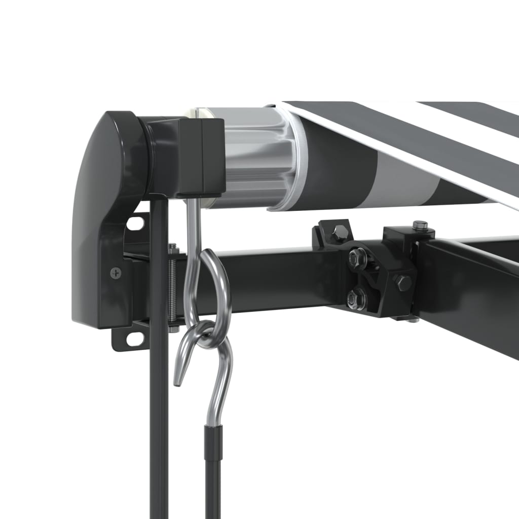 Tenda Retrattile Automatica LED Antracite e Bianco 350x250 cm | homemem39