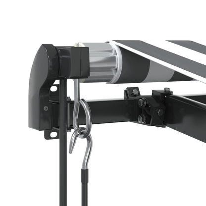 Tenda Retrattile Automatica LED Antracite e Bianco 350x250 cm | homemem39