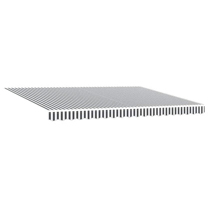 Tenda Retrattile Automatica Antracite e Bianco 450x300 cm | homemem39
