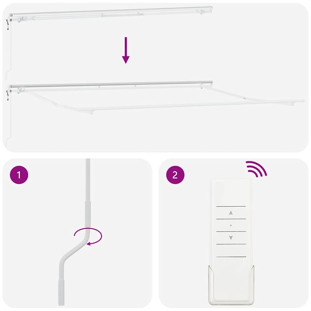 Tenda Retrattile Automatica Antracite e Bianco 450x300 cm | homemem39