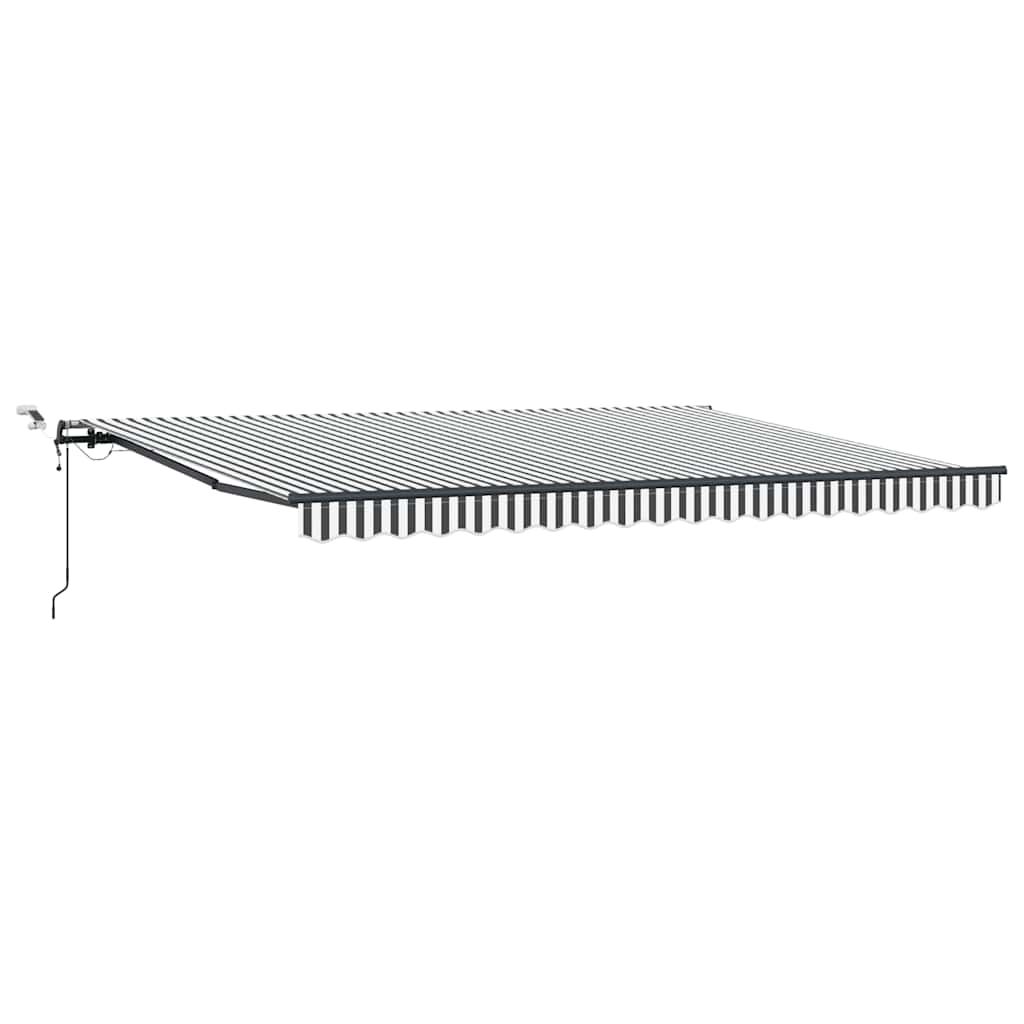 Tenda Retrattile Automatica LED Antracite e Bianco 450x300 cm