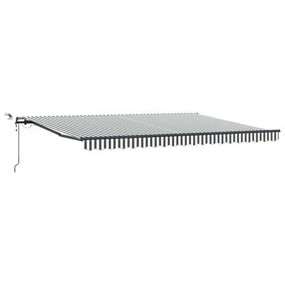 Tenda Retrattile Automatica LED Antracite e Bianco 450x300 cm