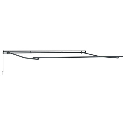 Tenda da Sole Retrattile Manuale Antracite e Bianco 500x300 cm | homemem39
