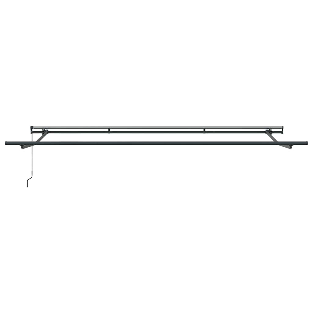 Tenda da Sole Retrattile Manuale Antracite e Bianco 500x300 cm | homemem39