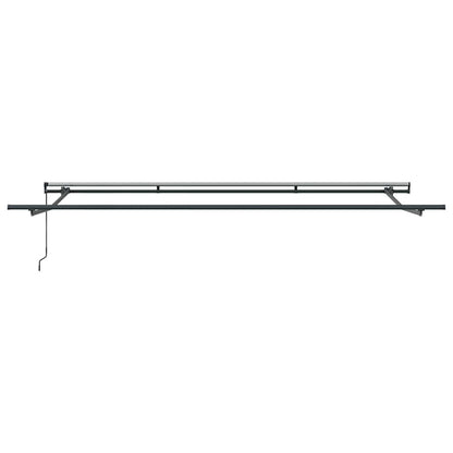 Tenda da Sole Retrattile Manuale Antracite e Bianco 500x300 cm | homemem39