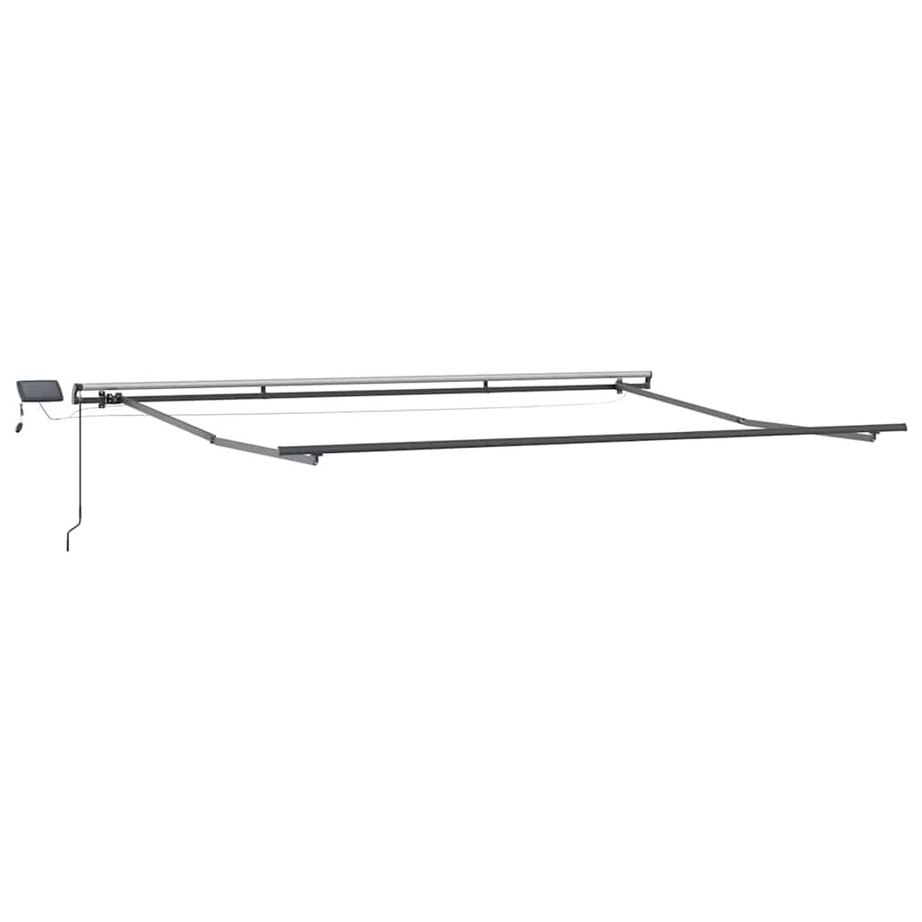 Tenda Retrattile Manuale con LED Antracite/ Bianco 500x300 cm | homemem39