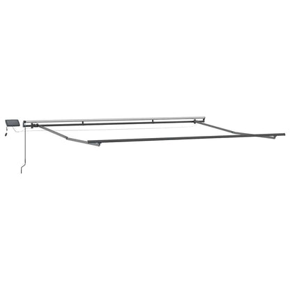 Tenda Retrattile Manuale con LED Antracite/ Bianco 500x300 cm | homemem39