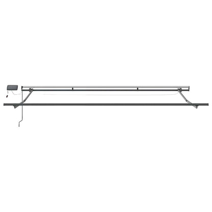 Tenda Retrattile Manuale con LED Antracite/ Bianco 500x300 cm | homemem39