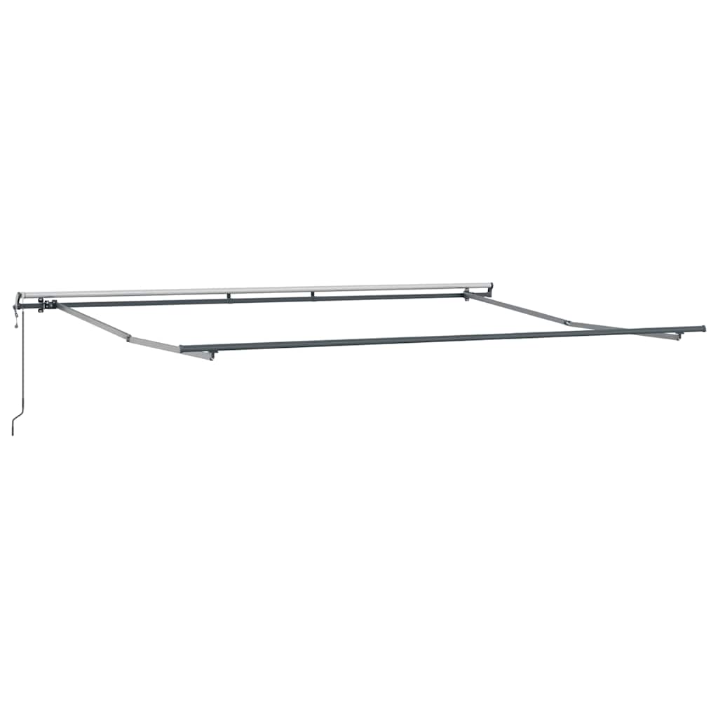 Tenda Sole Retrattile Automatica Antracite e Bianco 500x300 cm | homemem39