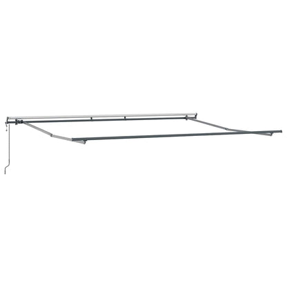 Tenda Sole Retrattile Automatica Antracite e Bianco 500x300 cm | homemem39