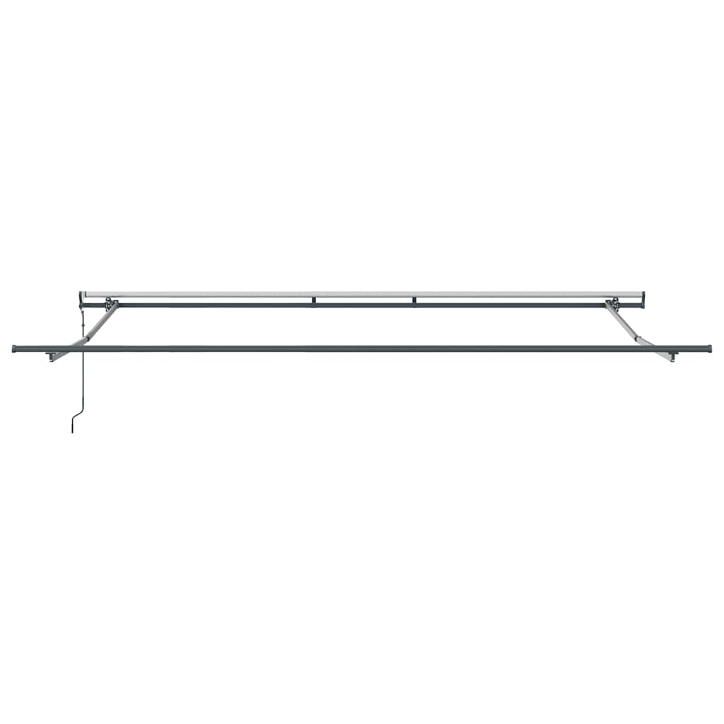 Tenda Sole Retrattile Automatica Antracite e Bianco 500x300 cm | homemem39