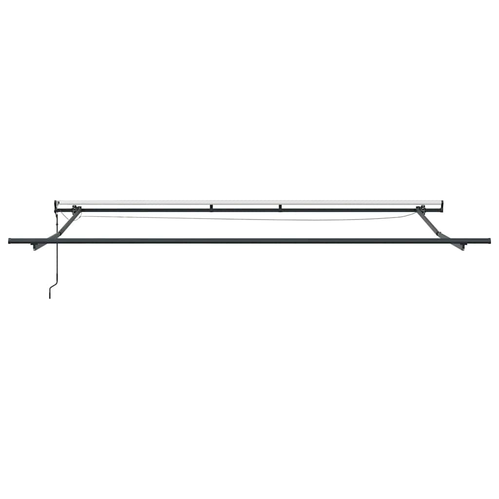 Tenda Retrattile Automatica LED Antracite e Bianco 500x300 cm