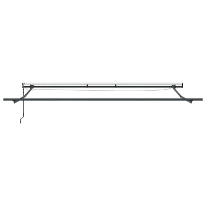 Tenda Retrattile Automatica LED Antracite e Bianco 500x300 cm