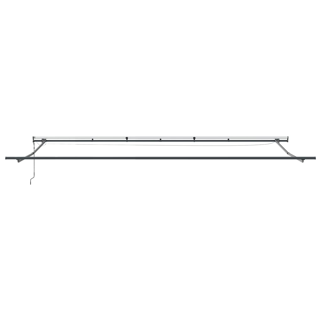 Tenda Retrattile Automatica LED Antracite e Bianco 600x300 cm | homemem39