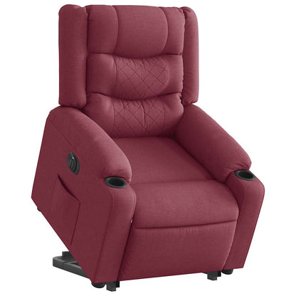 Poltrona Alzapersona Reclinabile Elettrica Rosso Vino