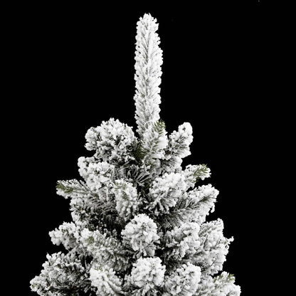 Albero Natale Artificiale Sottile Neve Floccata 180cm PVC e PE - homemem39