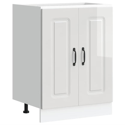 Mobile base lavello Kalmar Bianco Lucido 60x46x81,5 cm | homemem39
