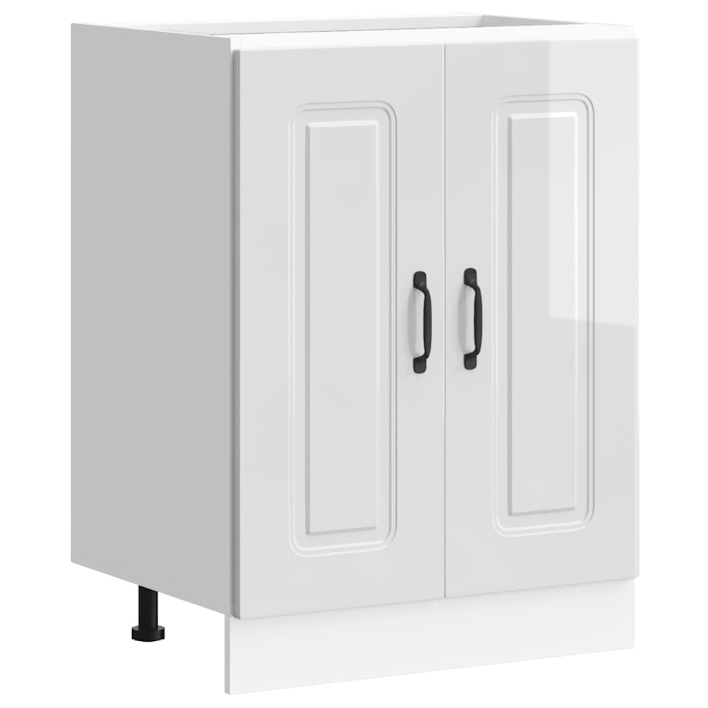 Mobile base lavello Kalmar Bianco Lucido 60x46x81,5 cm - homemem39
