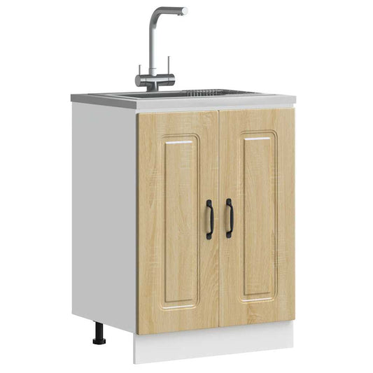 Mobile base lavello Kalmar Rovere Sonoma 60x46x81,5 cm - homemem39
