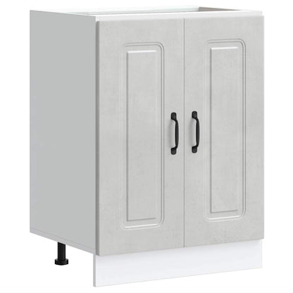 Mobile base lavello Kalmar Grigio Cemento 60x46x81,5 cm | homemem39