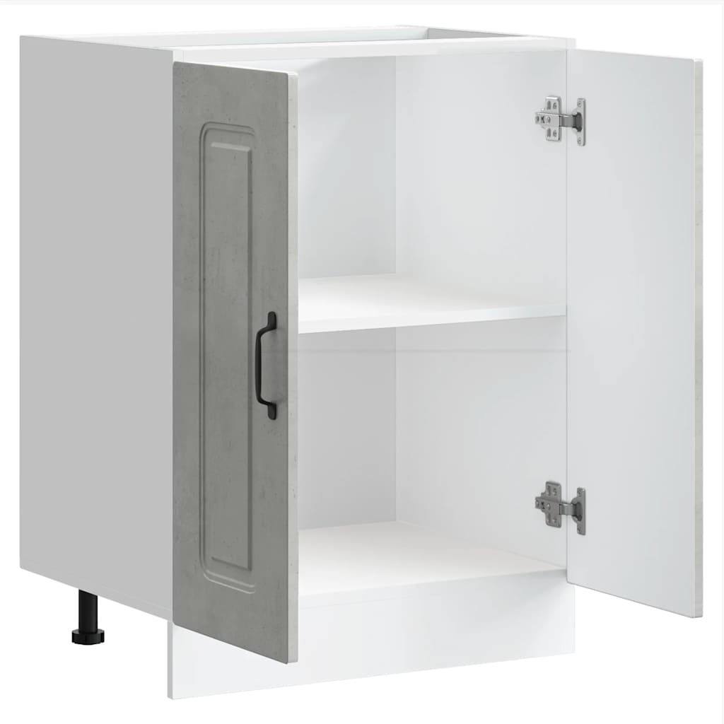 Mobile base lavello Kalmar Grigio Cemento 60x46x81,5 cm - homemem39