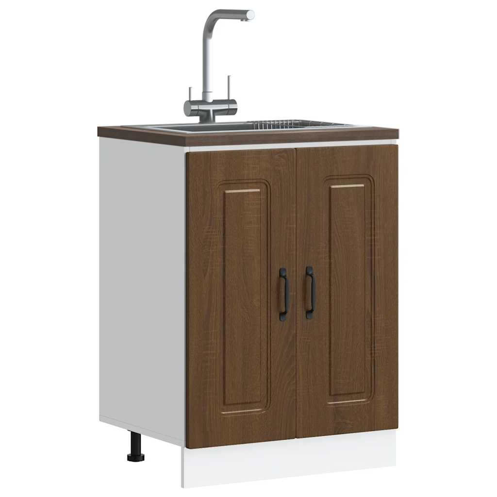 Mobile base lavello Kalmar Rovere Marrone 60x46x81,5 cm | homemem39
