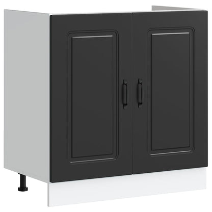 Mobile base lavello Kalmar Nero 80x46x81,5 cm in Truciolato | homemem39