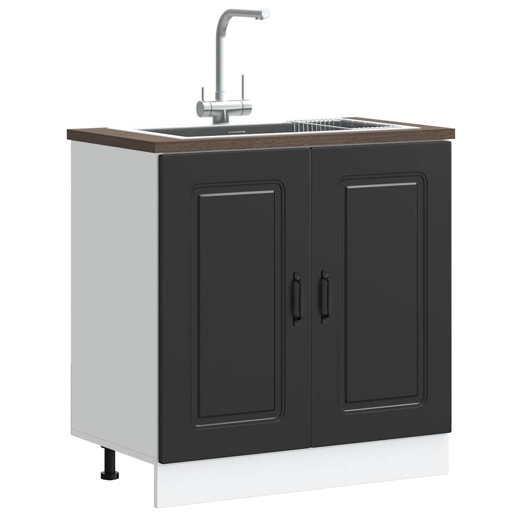 Mobile base lavello Kalmar Nero 80x46x81,5 cm in Truciolato | homemem39