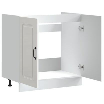 Mobile base lavello Kalmar Bianco Lucido 80x46x81,5 cm - homemem39