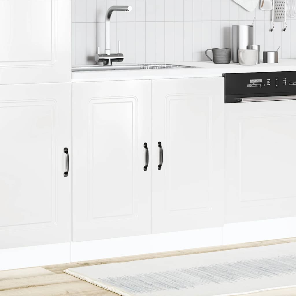 Mobile base lavello Kalmar Bianco Lucido 80x46x81,5 cm - homemem39