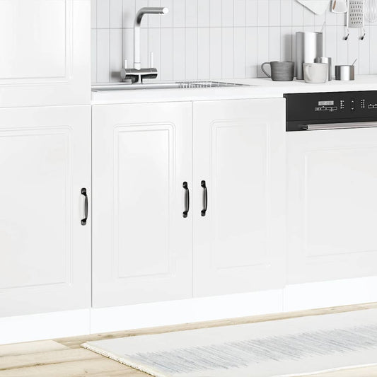 Mobile base lavello Kalmar Bianco Lucido 80x46x81,5 cm - homemem39