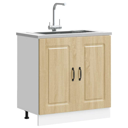Mobile base lavello Kalmar Rovere Sonoma 80x46x81,5 cm - homemem39